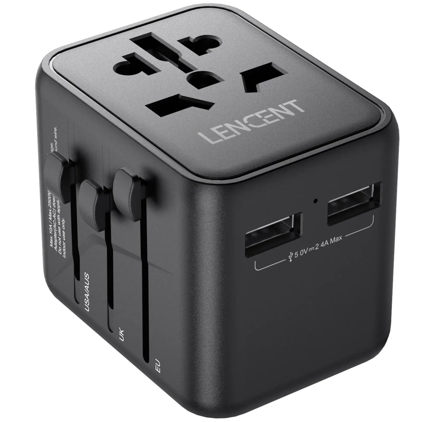 International Travel Adapter with 2 USB Ports