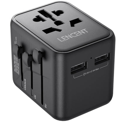 International Travel Adapter with 2 USB Ports