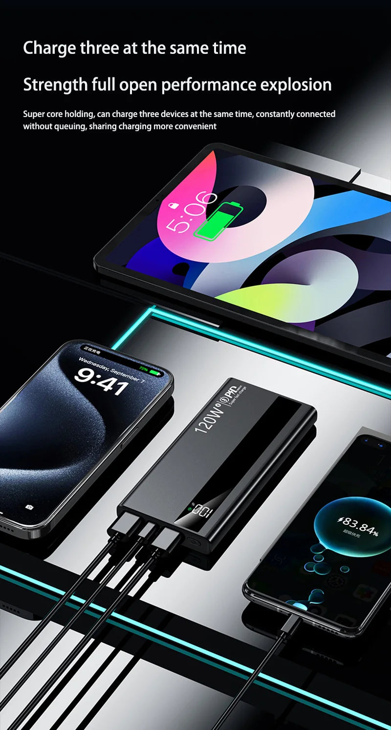 High Capacity Power Bank 120W