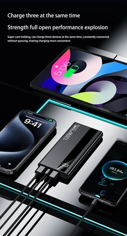 High Capacity Power Bank 120W
