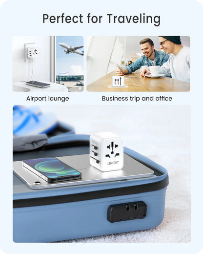 International Travel Adapter with 2 USB Ports