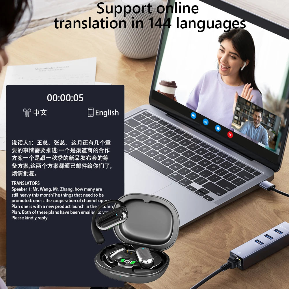 3-in-1 Ai smart translator earphone