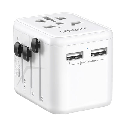 International Travel Adapter with 2 USB Ports